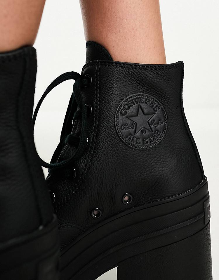 Converse Chuck Taylor 70s Hi Deluxe heeled sneakers in black