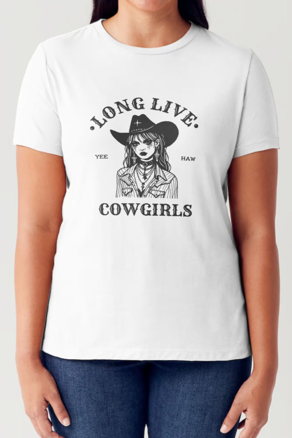 Simply Love Full Size LONG LIVE COWGIRLS Short Sleeve Tubular T-Shirt