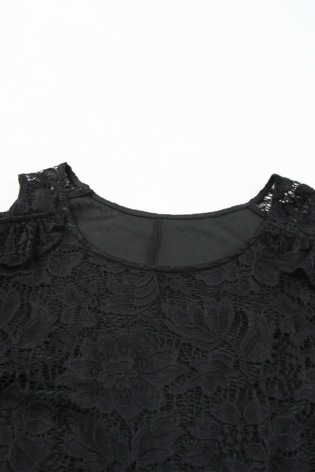 Black Lace Cold Shoulder Plus Size Dress