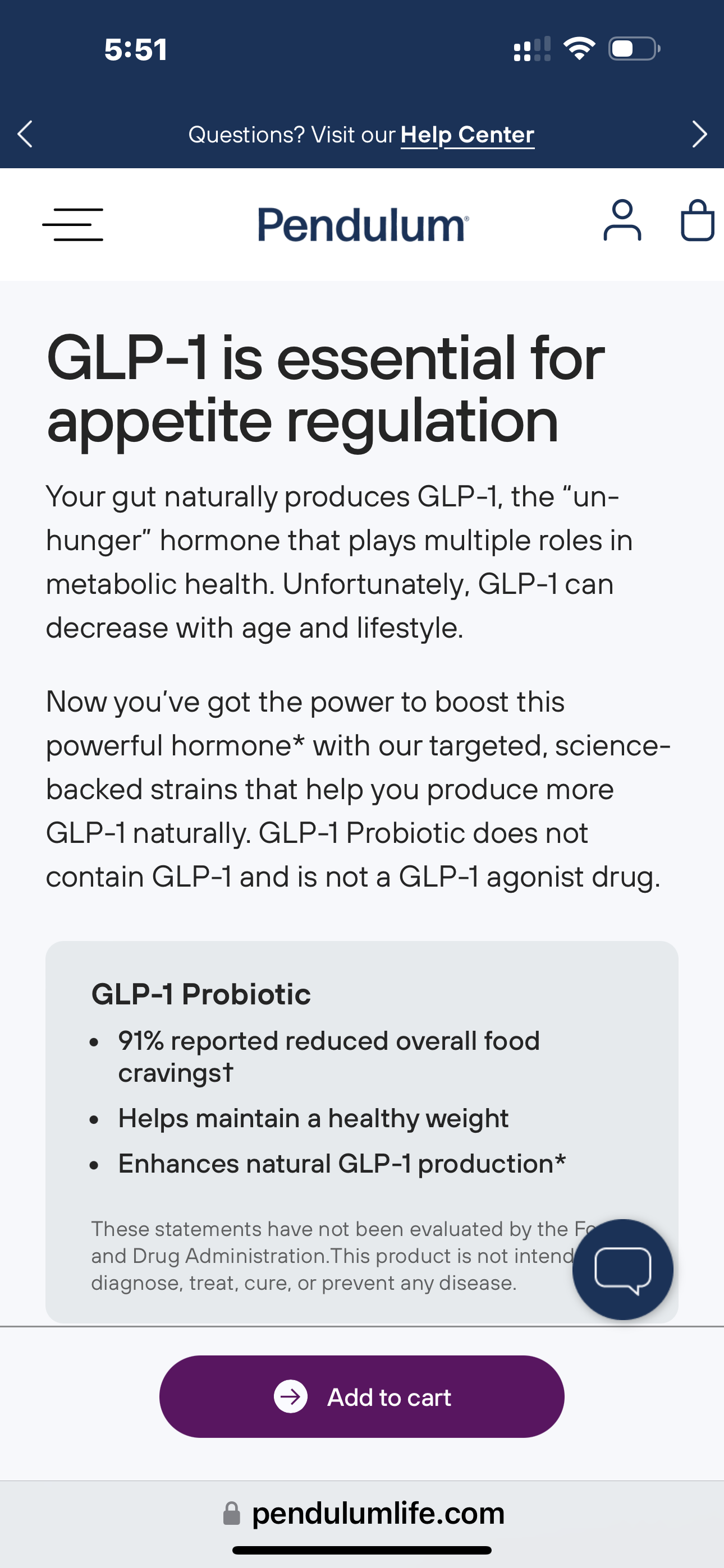 PENDULUM GLP1 PROBIOTIC