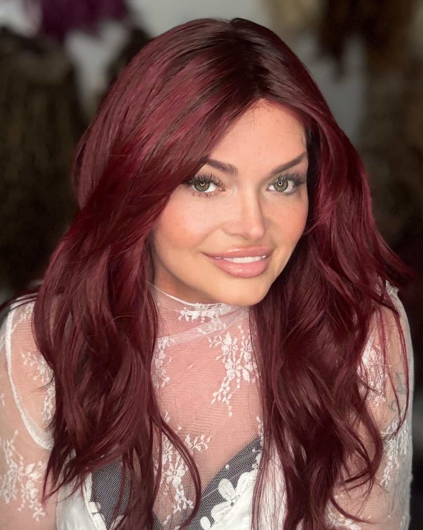 STYLES BY SOMA LIVING LEGEND Merlot monofilament lace synthetic wig