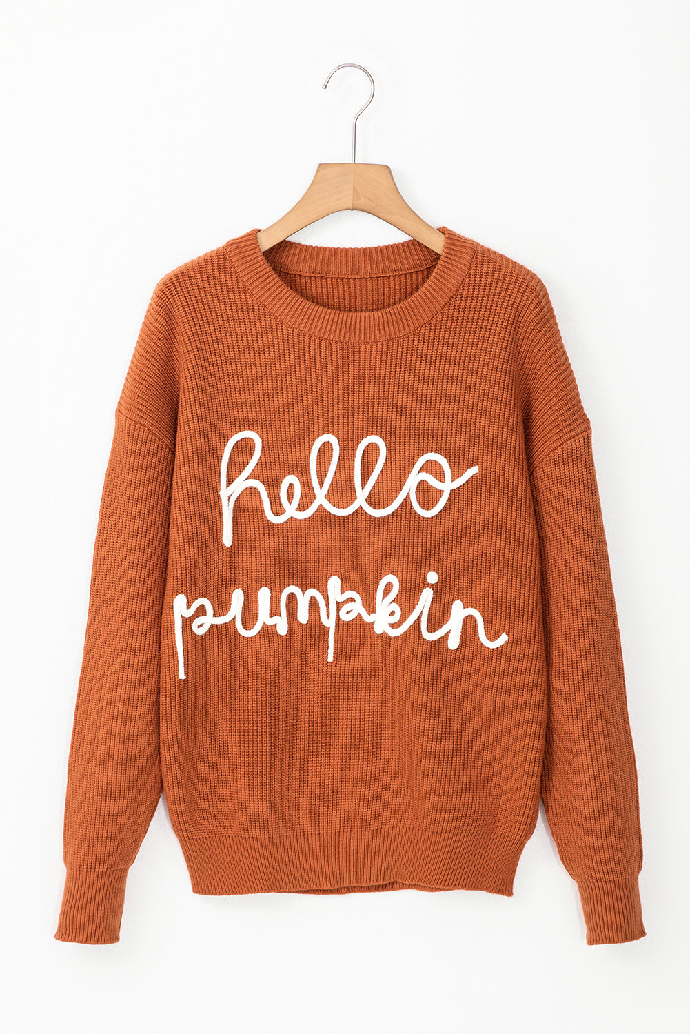 Black Hello Pumpkin Graphic Sweater